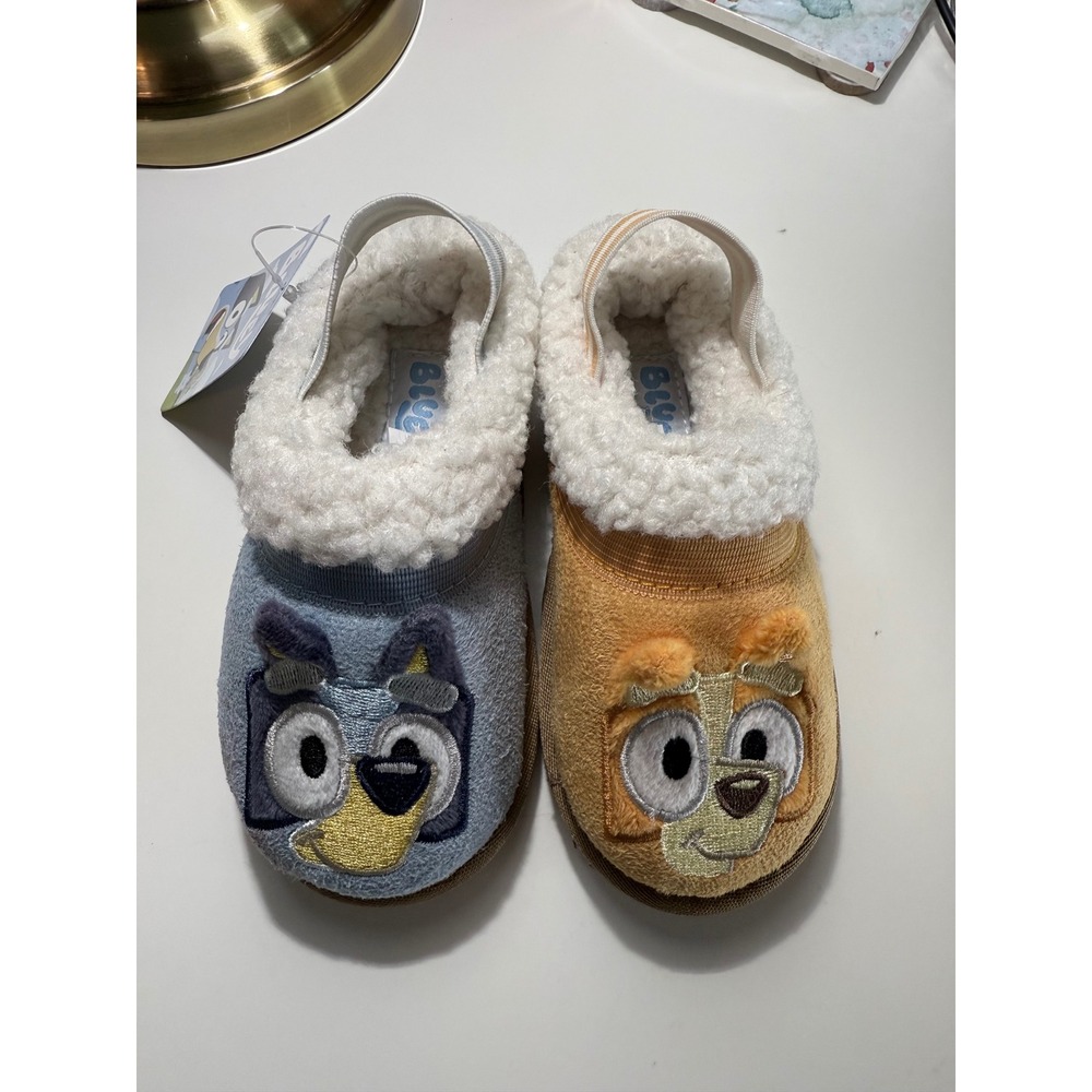Bluey Bingo Toddler Girl Clog EVA Slipper Blue Orange Ground Up New Tag Size 5/6
